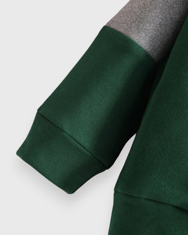 2 Pc Baby Color Block Sweat Suit