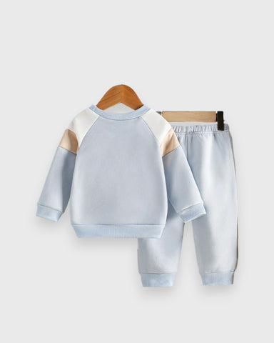 2 Pc Baby Color Block Sweat Suit