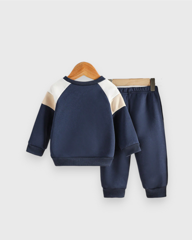 2 Pc Baby Color Block Sweat Suit