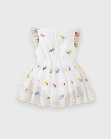 Baby Girl Dandelion Emb Ruffle Dress