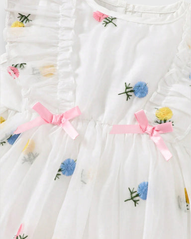 Baby Girl Dandelion Emb Ruffle Dress