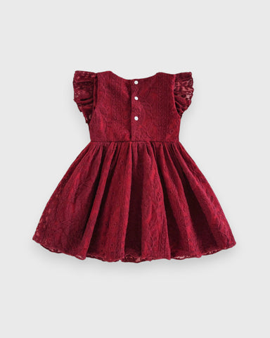 Baby Girl Mesh Leaflet Dress