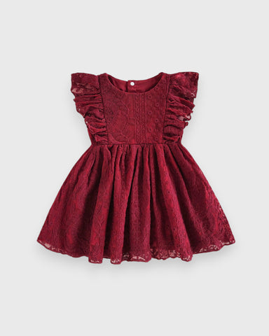 Baby Girl Mesh Leaflet Dress