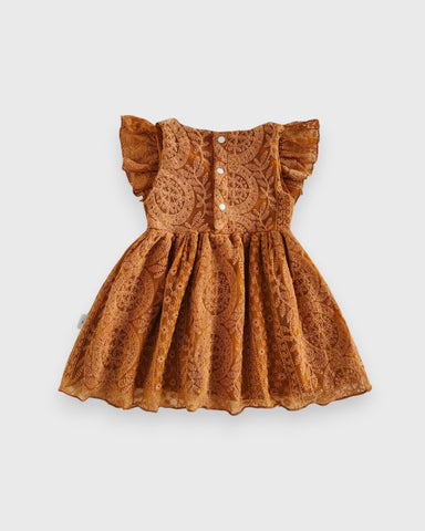 Baby Girl Mesh Leaflet Dress