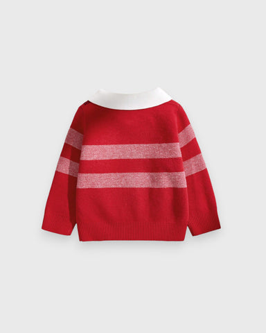 Baby Boy Nova Check Collar Sweater