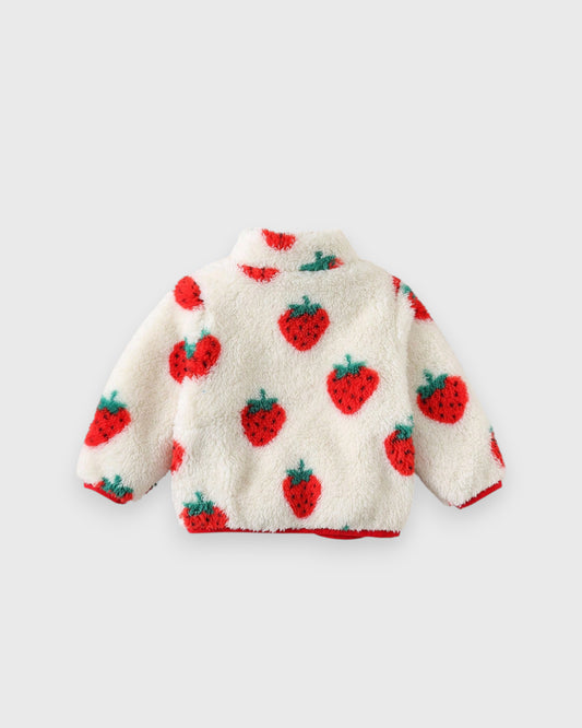 Baby Girl Strawberry Fleece Jacket