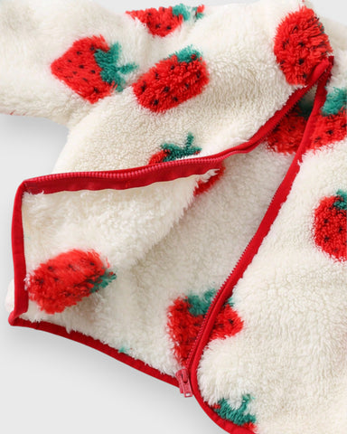 Baby Girl Strawberry Fleece Jacket