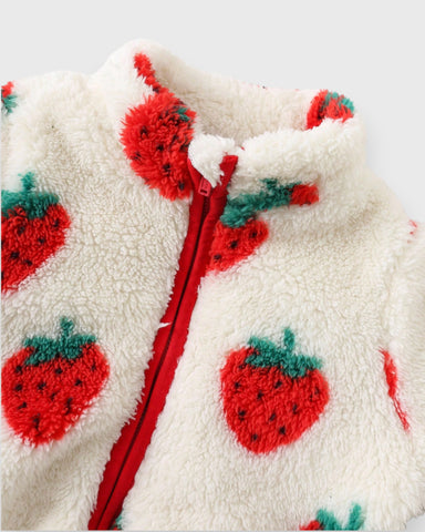 Baby Girl Strawberry Fleece Jacket
