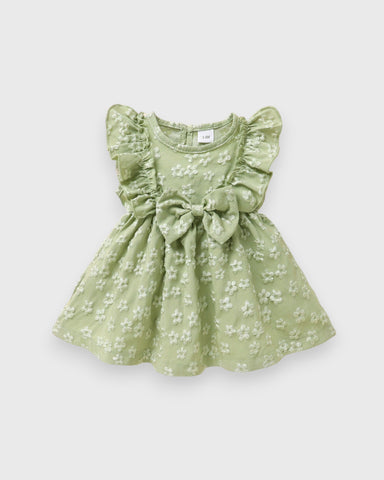 Set of 2 Flower Emboss Dress