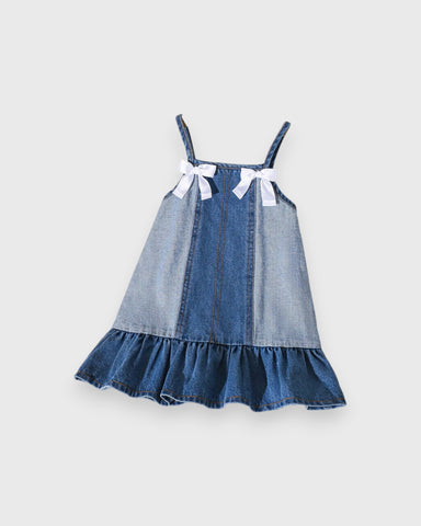 Baby Girl Colorblock Denim Dress