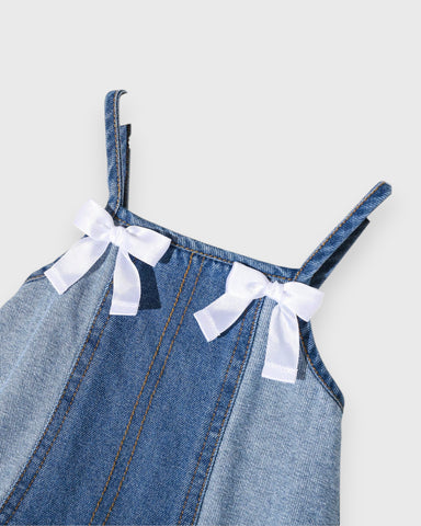 Baby Girl Colorblock Denim Dress
