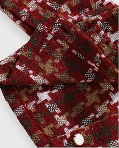 3 Pc Baby Girls Houndstooth Tweed Set