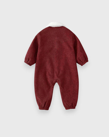Baby Boy Fleece Lined Corduroy Romper