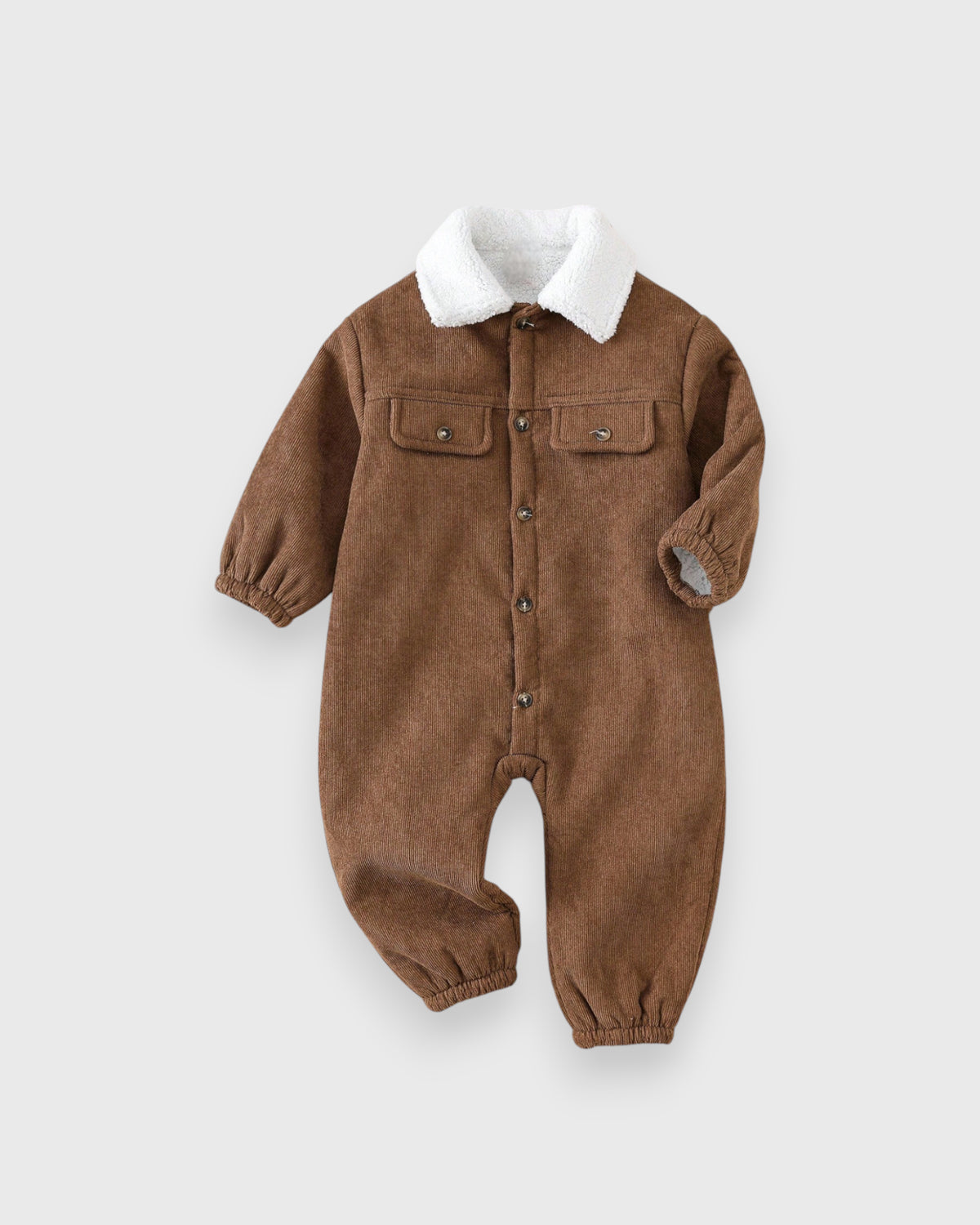 Baby Boy Fleece Lined Corduroy Romper