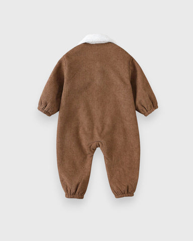 Baby Boy Fleece Lined Corduroy Romper