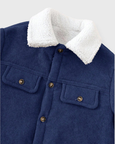Baby Boy Fleece Lined Corduroy Romper