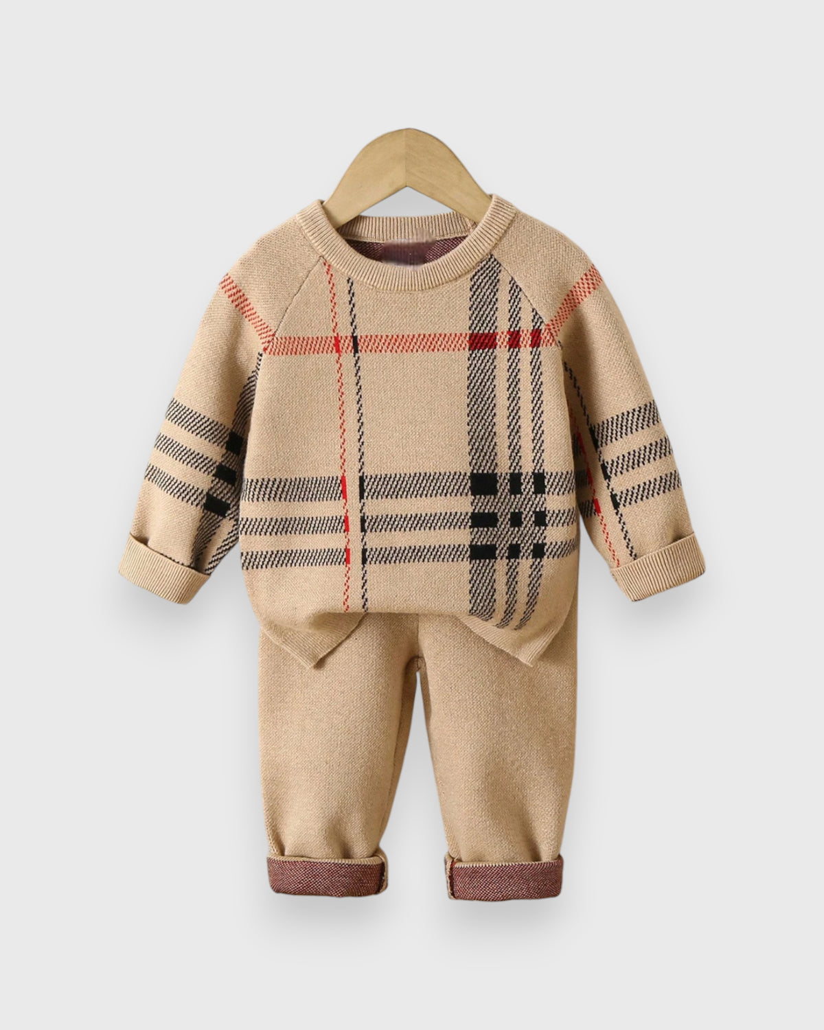 Baby Boy Nova Check Sweat Set