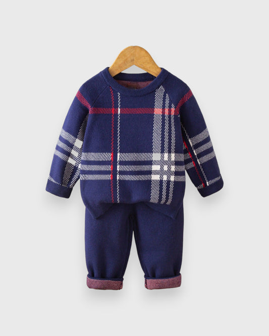 Baby Boy Nova Check Sweat Set