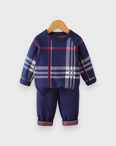 Baby Boy Nova Check Sweat Set