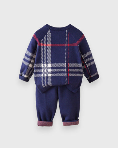Baby Boy Nova Check Sweat Set