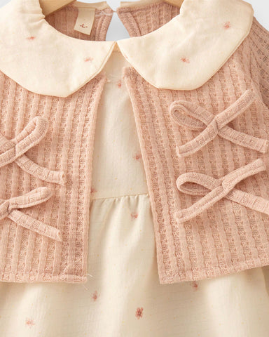 Baby Girl 2 in 1 Faux cardigan Darling Dress