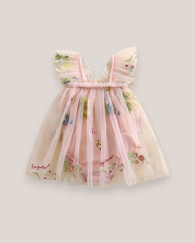 Baby Girl Mesh Flower Butterfly Wings Bodysuit