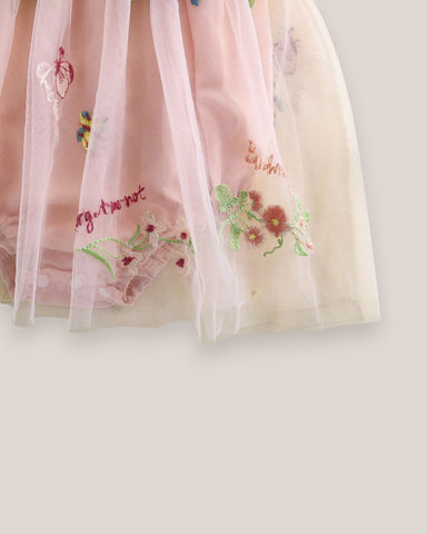 Baby Girl Mesh Flower Butterfly Wings Bodysuit