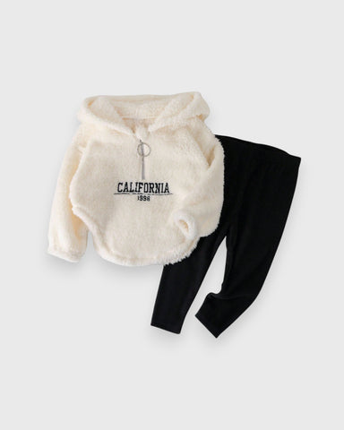 2 Pc Baby Girl California Fleece Shirt & Leggings Set