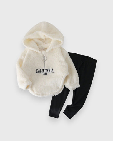 2 Pc Baby Girl California Fleece Shirt & Leggings Set