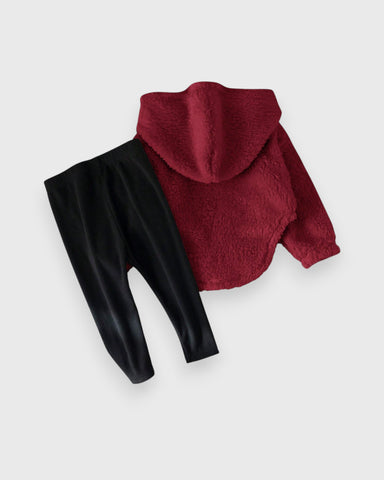 2 Pc Baby Girl California Fleece Shirt & Leggings Set