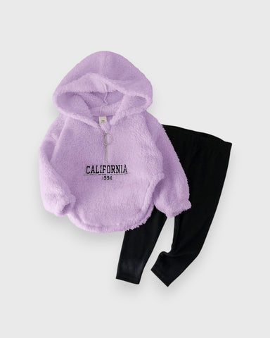 2 Pc Baby Girl California Fleece Shirt & Leggings Set