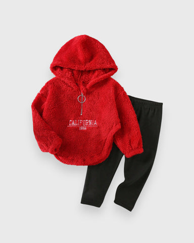 2 Pc Baby Girl California Fleece Shirt & Leggings Set