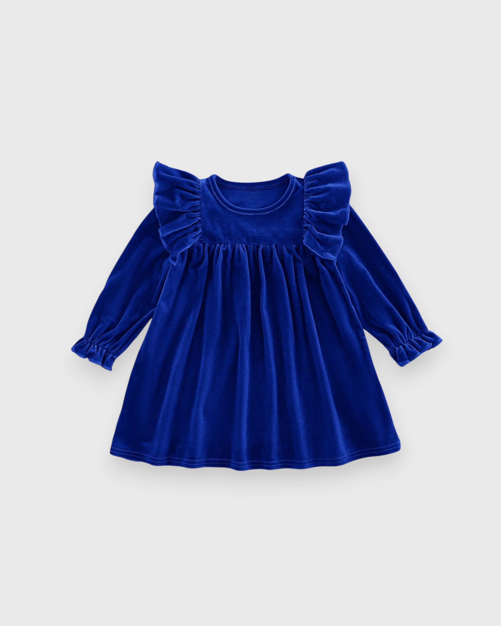 velvet flared dress Velvet Dress in Black With Long Sleeves and Flare Skirt, for Holiday, Party, Special Occasions