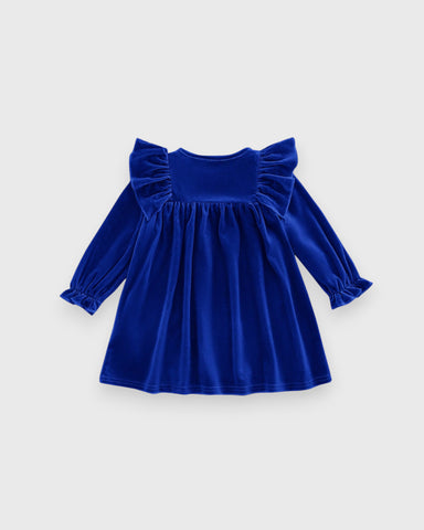 Baby Girl Velvet Ruffle Flared Dress
