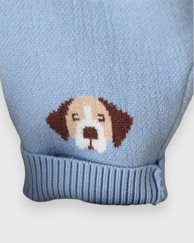 2 Pc Baby Boy Doggy Print Sweater Set