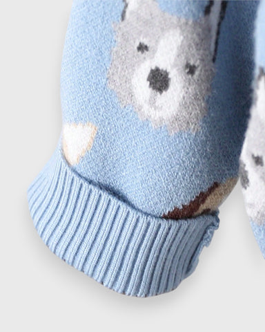 2 Pc Baby Boy Doggy Print Sweater Set