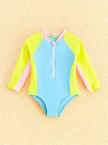 Baby Girl Neon One-Piece Swimsuit