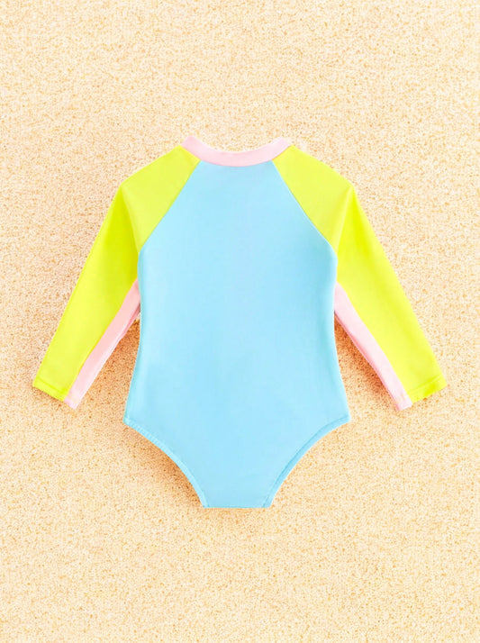 Baby Girl Neon One-Piece Swimsuit
