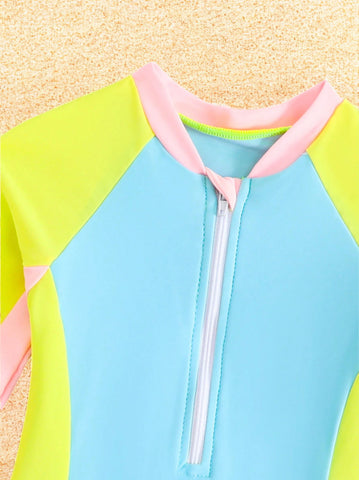 Baby Girl Neon One-Piece Swimsuit