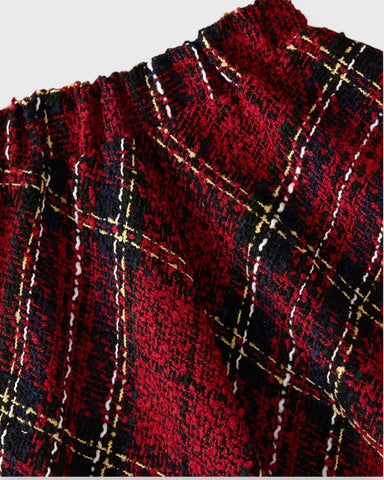 Girls 2 Pc Plaid Cardigan and Skirt Set