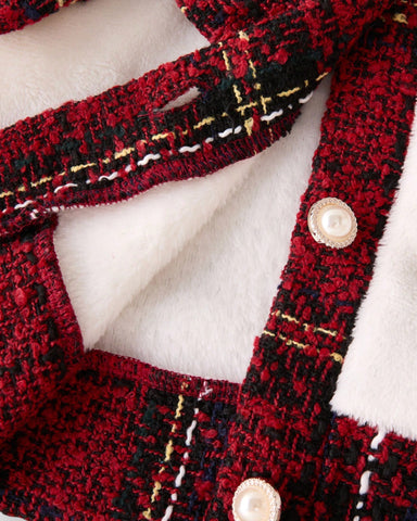 Girls 2 Pc Plaid Cardigan and Skirt Set