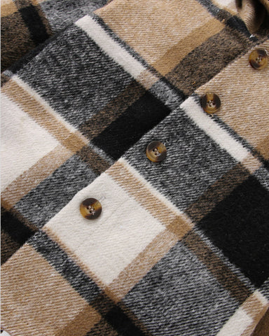 Baby Boy Hooded Plaid Shirt