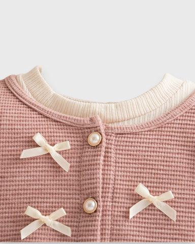 Baby Girl 2 in 1 Faux Cardi Tulle Dress