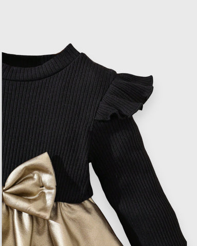 Baby Girl Gold Lame Dress