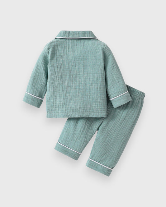 Unisex Baby Contrast Piping Pyjama Set