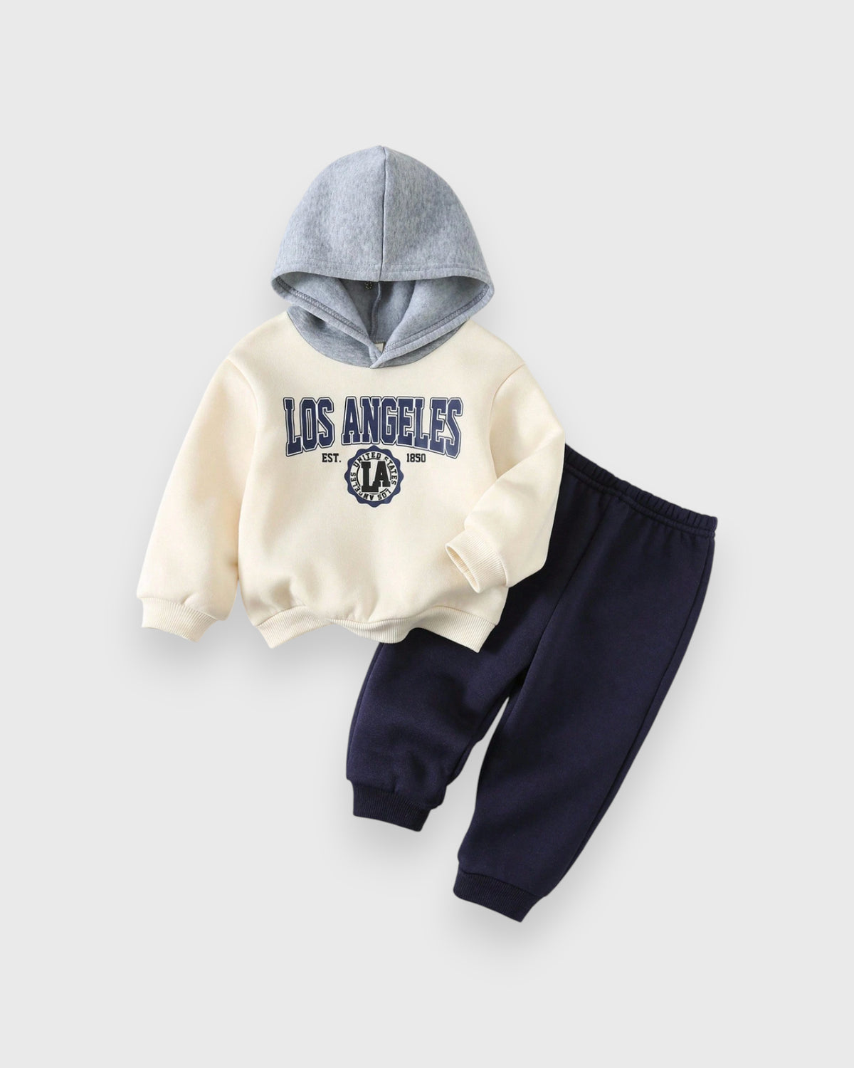 2 Pc Baby Boy LA Fleece Colorblock Hoodie & Pants