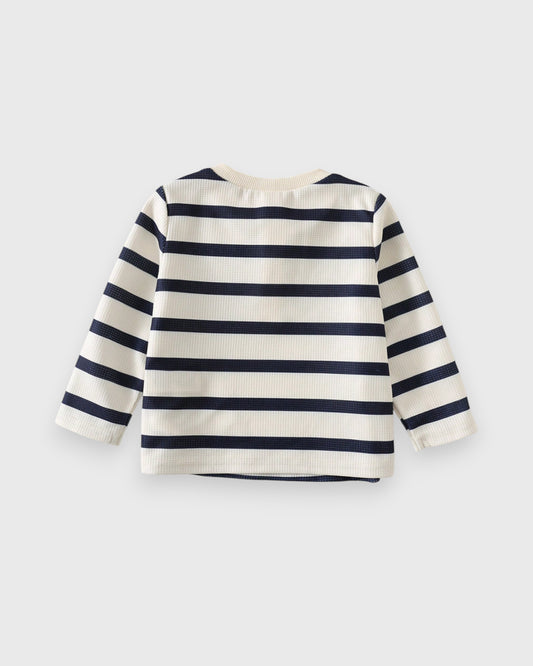 Baby Boys Waffle Stripe Sweater