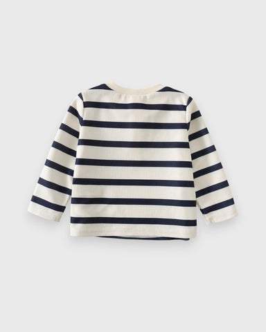 Baby Boys Waffle Stripe Sweater