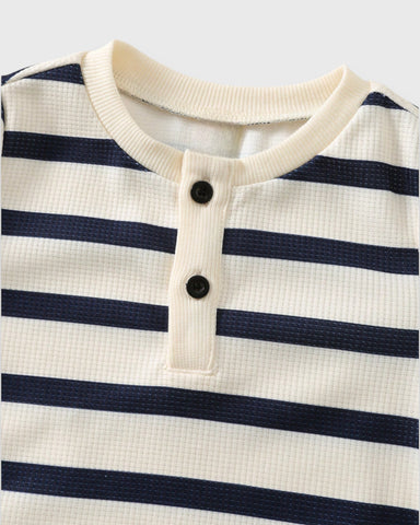 Baby Boys Waffle Stripe Sweater