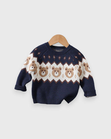 Baby Boy Bear Knitted Sweater